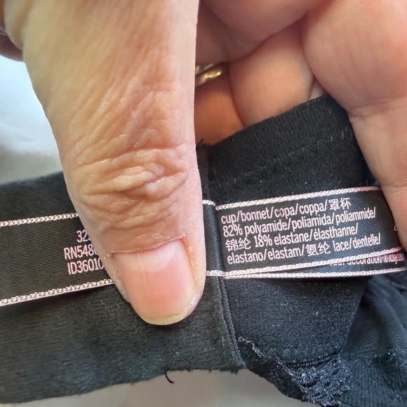 Victoria's Secret Dream Angel Bra Size 32DDD Strapless STRAP MISSING Black Under - Picture 6 of 7